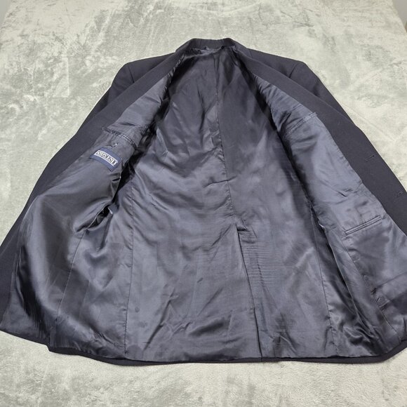 Lands End Sport Coat Mens 40L Navy Wool Preppy Career Office Blazer Suit Jacket - Picture 4 of 11